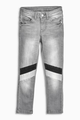 Grey Biker Skinny Jeans (3-16yrs)